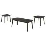 Tampa Furniture Outlet - Coaster - Radley 3-piece Rectangular Coffee Table Set Black - 708490