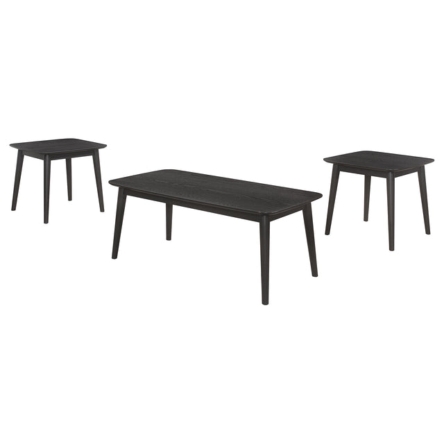 Tampa Furniture Outlet - Coaster - Radley 3-piece Rectangular Coffee Table Set Black - 708490