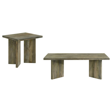 Andando 2-piece Coffee and End Table Set Mango Brown - Tampa Furniture Outlet