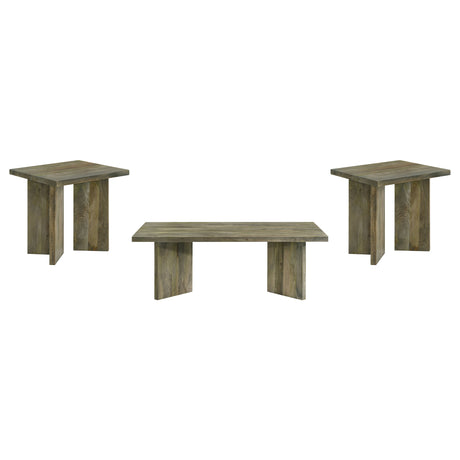 Andando 3-piece Coffee and End Table Set Mango Brown - Tampa Furniture Outlet