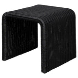 Cahya Woven Rattan Square End Table Black - Tampa Furniture Outlet