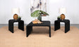 Tampa Furniture Outlet - Coaster - Cahya 3-piece Rattan Coffee and End Table Set Black - 708518-S3