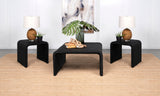 Tampa Furniture Outlet - Coaster - Cahya 3-piece Rattan Coffee and End Table Set Black - 708518-S3