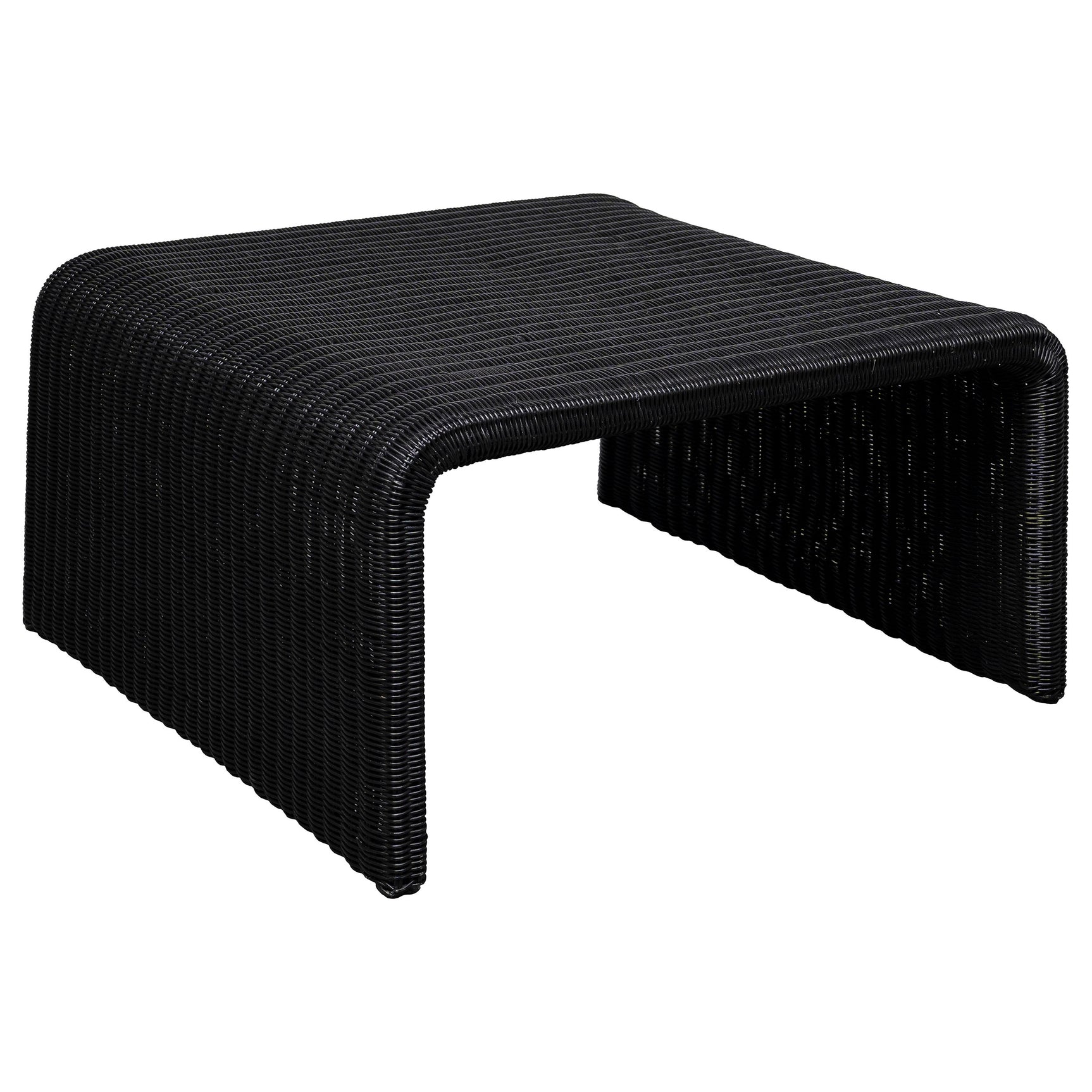 Cahya 3-piece Rattan Coffee and End Table Set Black - Tampa Furniture Outlet