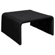 Tampa Furniture Outlet - Coaster - Cahya Woven Rattan Square Coffee Table Black - 708518