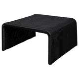 Cahya Woven Rattan Square Coffee Table Black - Tampa Furniture Outlet