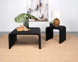 Cahya Woven Rattan Square Coffee Table Black - Tampa Furniture Outlet