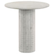 Tampa Furniture Outlet - Coaster - Astoria Round Genuine Marble Side End Table White - 709667