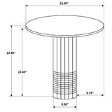 Astoria Round Genuine Marble Side End Table White - Tampa Furniture Outlet