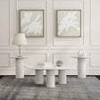 Tampa Furniture Outlet - Coaster - Astoria 3-piece Marble Coffee and End Table Set White - 709668-S3