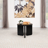 Cordova Round Solid Wood End Table Black - Tampa Furniture Outlet