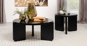 Tampa Furniture Outlet - Coaster - Cordova 2-piece Solid Wood Coffee and End Table Set Black - 709678-S2