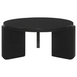 Cordova 2-piece Solid Wood Coffee and End Table Set Black - Tampa Furniture Outlet