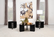 Tampa Furniture Outlet - Coaster - Cordova 3-piece Solid Wood Coffee and End Table Set Black - 709678-S3