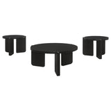 Cordova 3-piece Solid Wood Coffee and End Table Set Black - Tampa Furniture Outlet