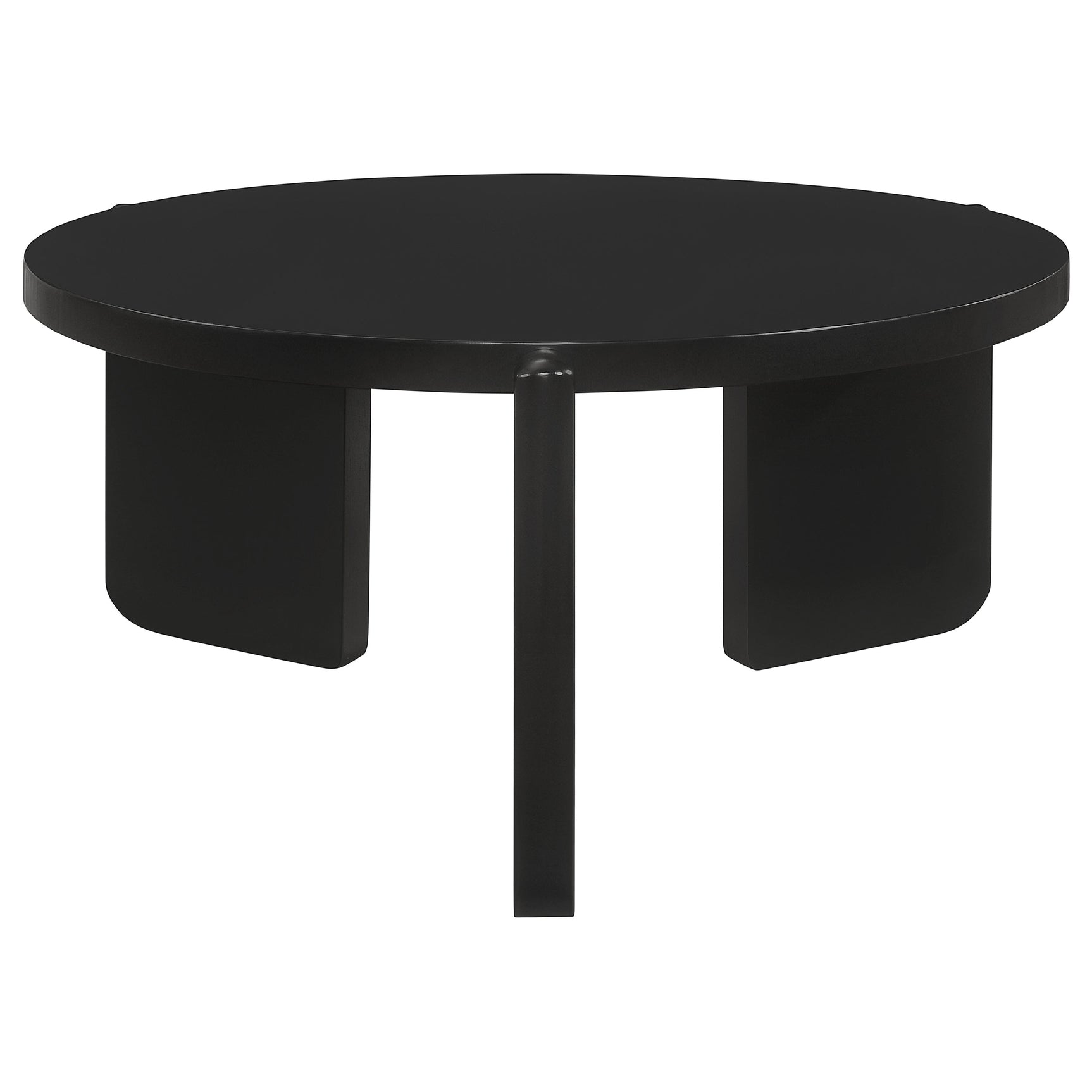 Tampa Furniture Outlet - Coaster - Cordova Round Solid Wood Coffee Table Black - 709678