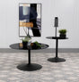 Tampa Furniture Outlet - Coaster - Ganso 2-piece Round Glass Top Coffee and End Table Set Black - 709688-S2