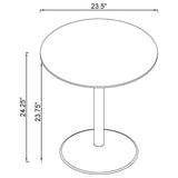 Ganso 3-piece Round Glass Top Coffee and End Table Set Black - Tampa Furniture Outlet