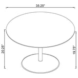 Ganso 3-piece Round Glass Top Coffee and End Table Set Black - Tampa Furniture Outlet