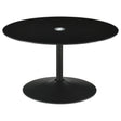 Tampa Furniture Outlet - Coaster - Ganso Round Metal Coffee Table With Tempered Glass Top Black - 709688