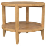 Camillo 2-piece Round Coffee and End Table Set Maple - Tampa Furniture Outlet