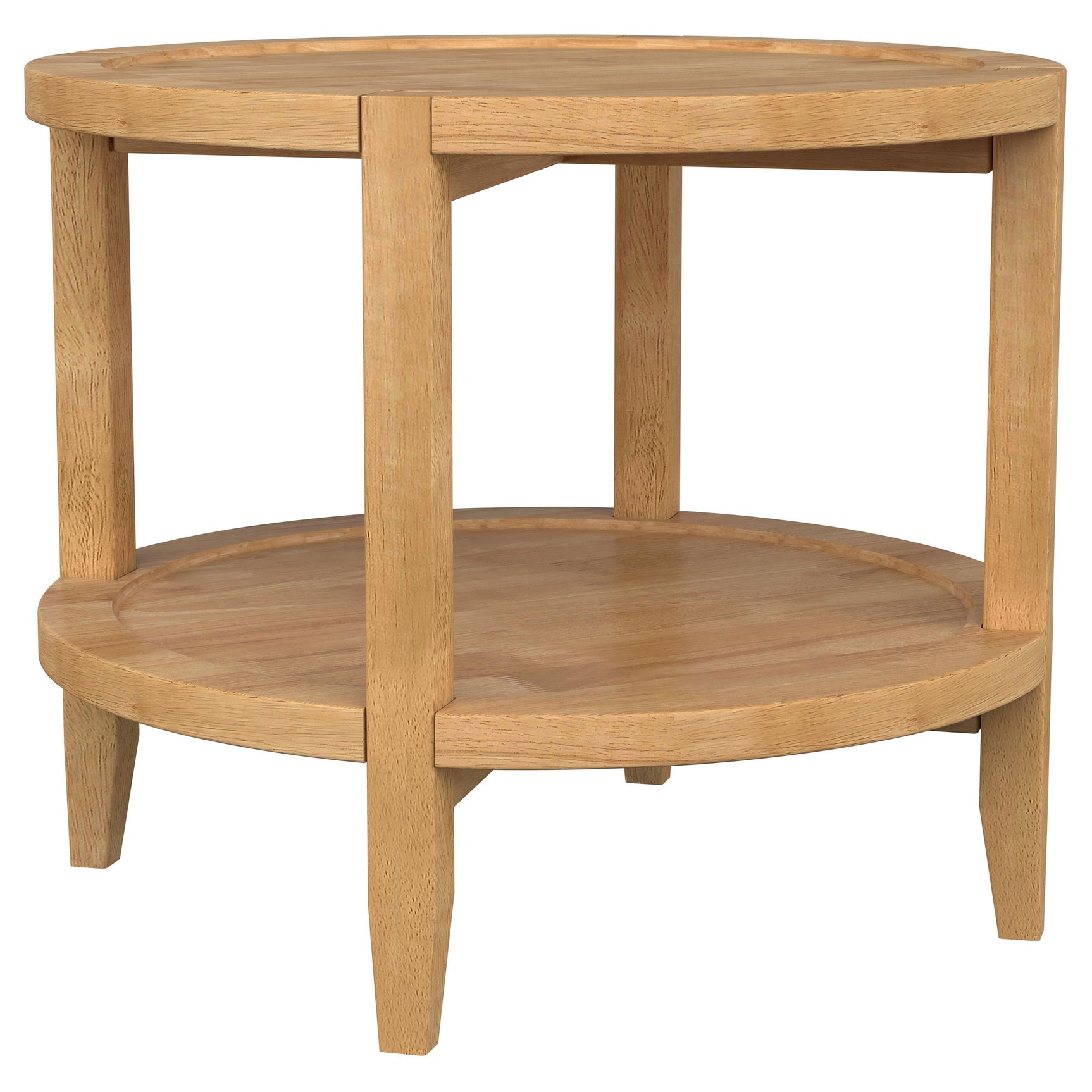 Camillo 2-piece Round Coffee and End Table Set Maple - Tampa Furniture Outlet