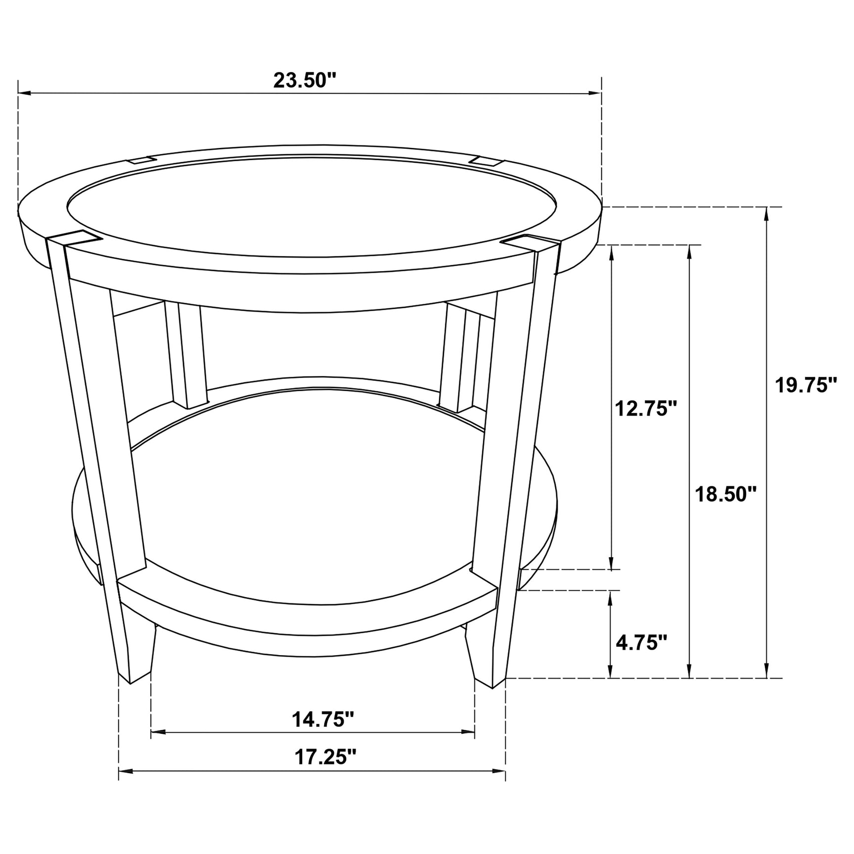 Camillo 2-piece Round Coffee and End Table Set Maple - Tampa Furniture Outlet
