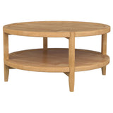 Camillo 3-piece Round Coffee and End Table Set Maple - Tampa Furniture Outlet