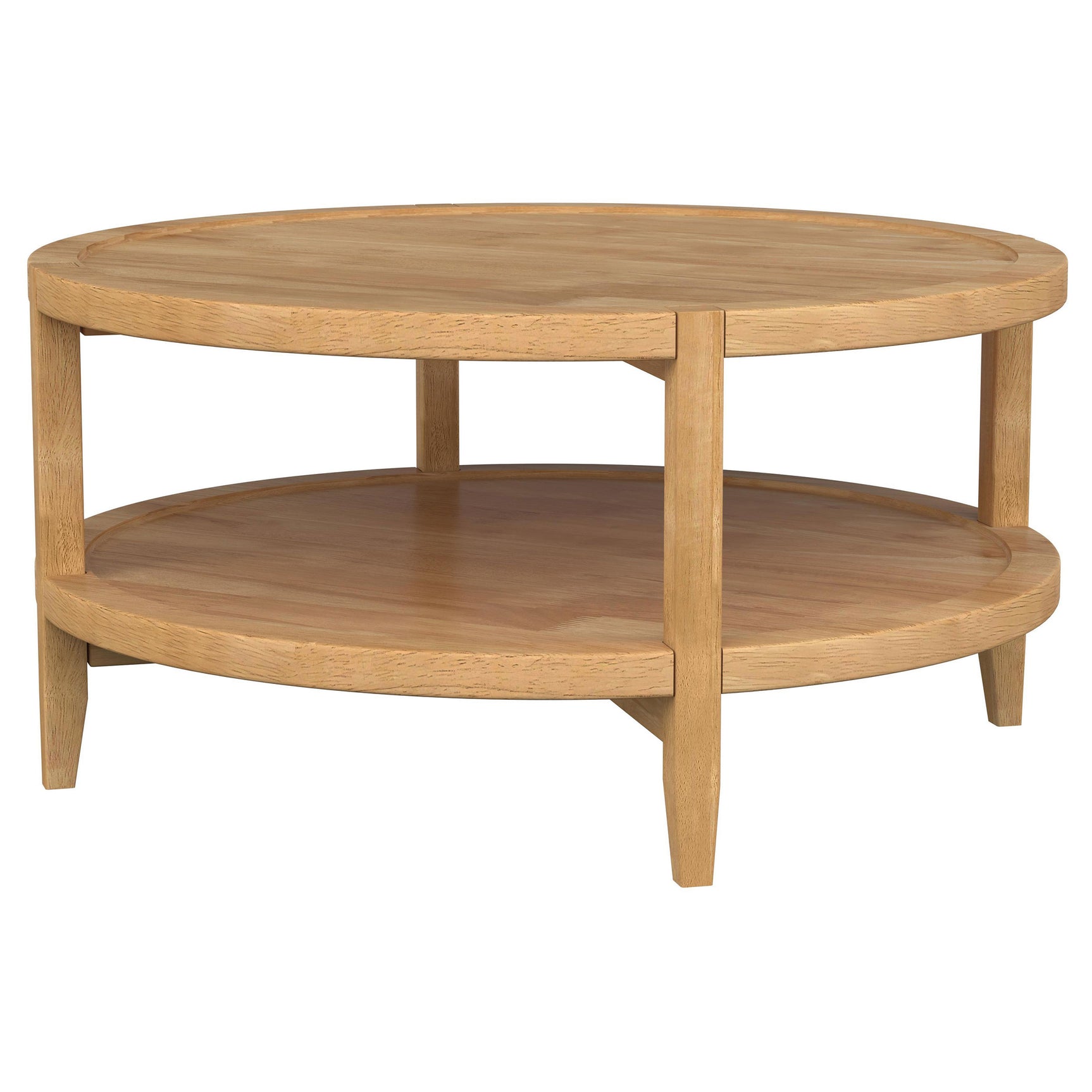 Camillo 3-piece Round Coffee and End Table Set Maple - Tampa Furniture Outlet