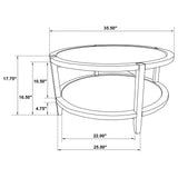 Camillo 3-piece Round Coffee and End Table Set Maple - Tampa Furniture Outlet
