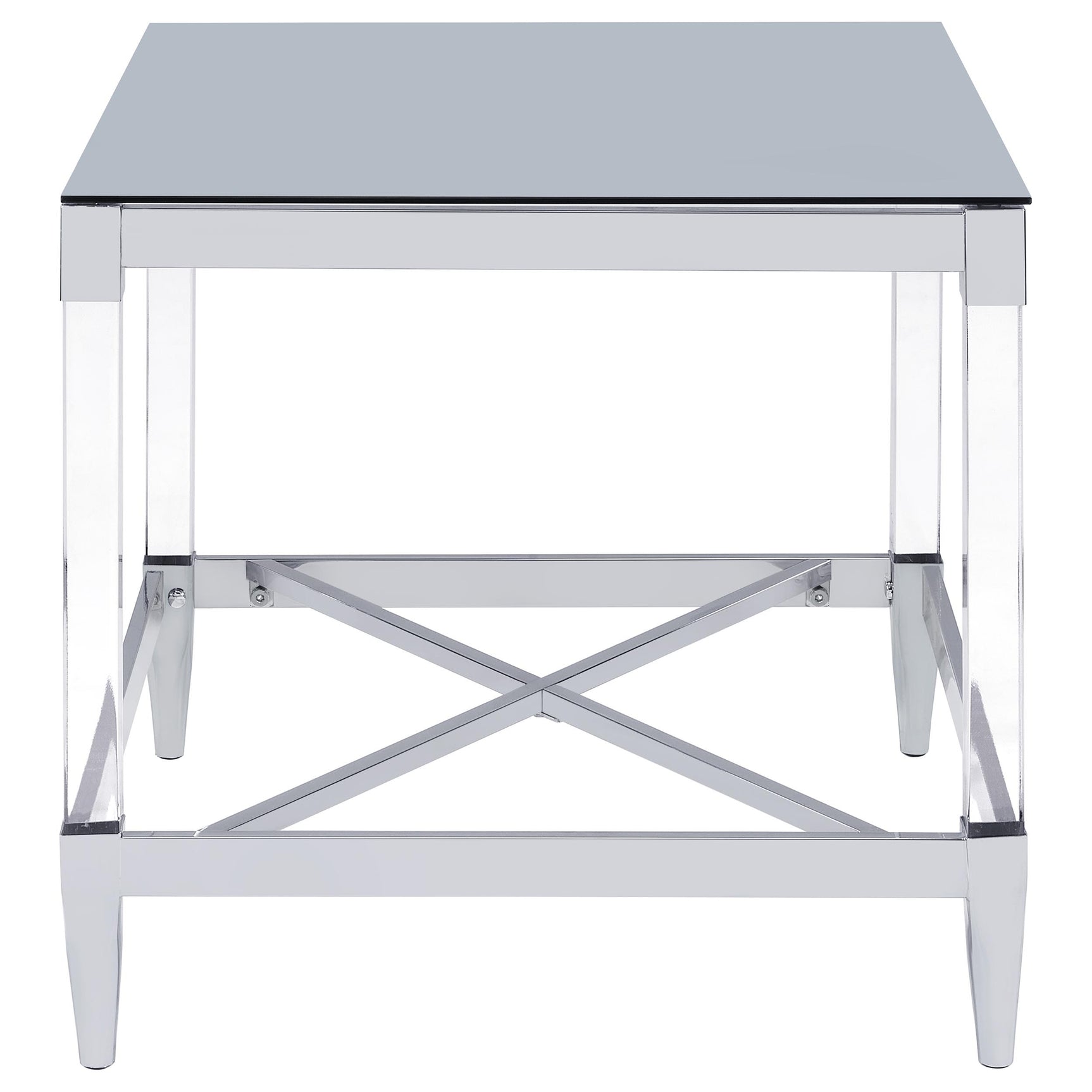 Lindley 2-piece Square Coffee and End Table Set Chrome - Tampa Furniture Outlet