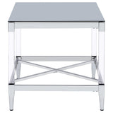 Lindley 2-piece Square Coffee and End Table Set Chrome - Tampa Furniture Outlet