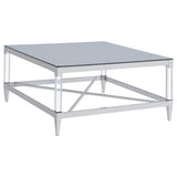 Lindley 2-piece Square Coffee and End Table Set Chrome - Tampa Furniture Outlet