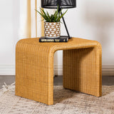 Cahya Square Woven Rattan End Table Natural - Tampa Furniture Outlet