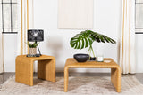 Cahya Square Woven Rattan End Table Natural - Tampa Furniture Outlet