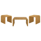 Cahya 3-piece Rattan Coffee and End Table Set Natural - Tampa Furniture Outlet