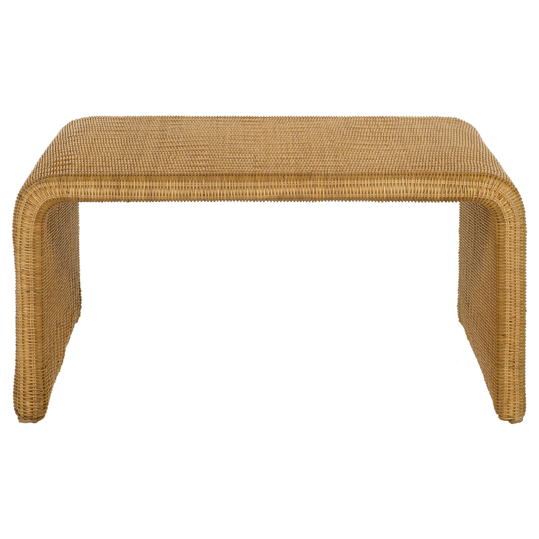 Cahya Square Woven Rattan Coffee Table Natural - Tampa Furniture Outlet