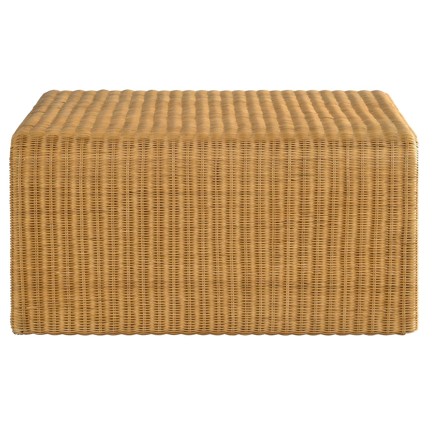 Cahya Square Woven Rattan Coffee Table Natural - Tampa Furniture Outlet