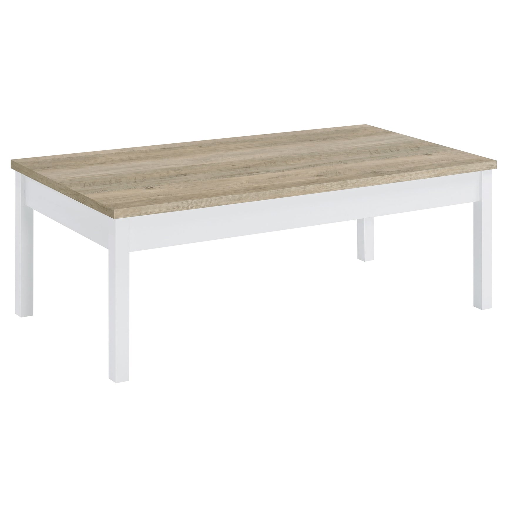 Stacie 3-piece Coffee Table Set Distressed Pine and White - Tampa Furniture Outlet