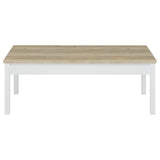 Stacie 3-piece Coffee Table Set Distressed Pine and White - Tampa Furniture Outlet