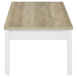 Stacie 3-piece Coffee Table Set Distressed Pine and White - Tampa Furniture Outlet