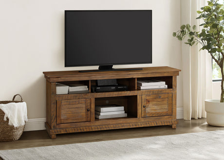 Payne 60-inch TV Stand Media Console Distressed Brown - Tampa Furniture Outlet