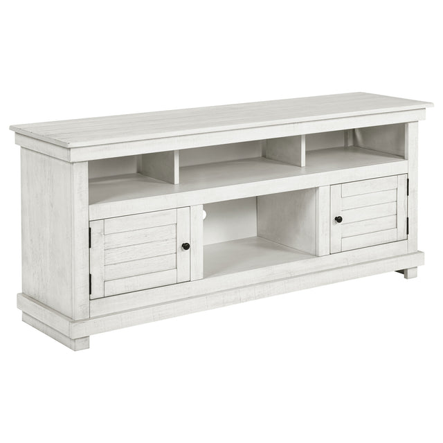 Tampa Furniture Outlet - Coaster - Payne 60-inch TV Stand Media Console Distressed White - 710052