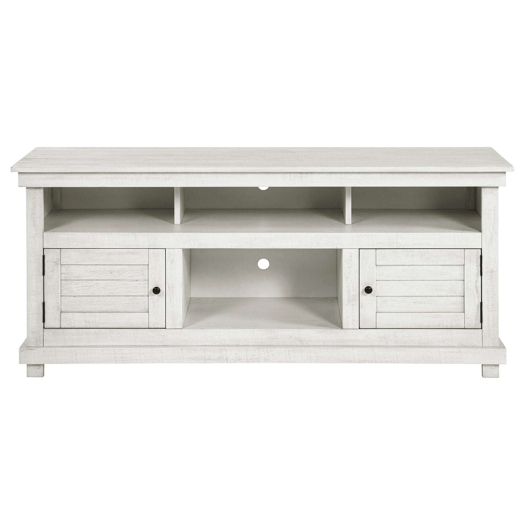 Payne 60-inch TV Stand Media Console Distressed White - Tampa Furniture Outlet