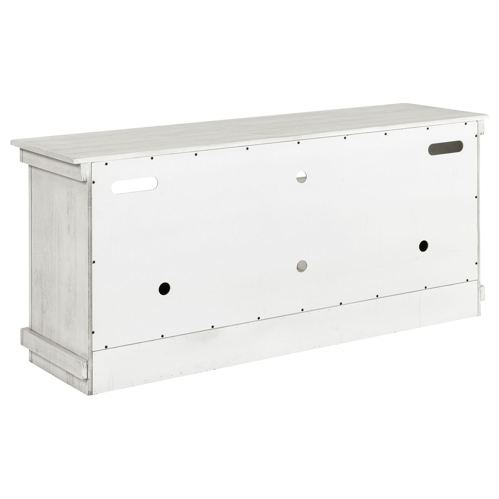 Payne 60-inch TV Stand Media Console Distressed White - Tampa Furniture Outlet