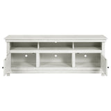 Payne 70-inch TV Stand Media Console Distressed White - Tampa Furniture Outlet
