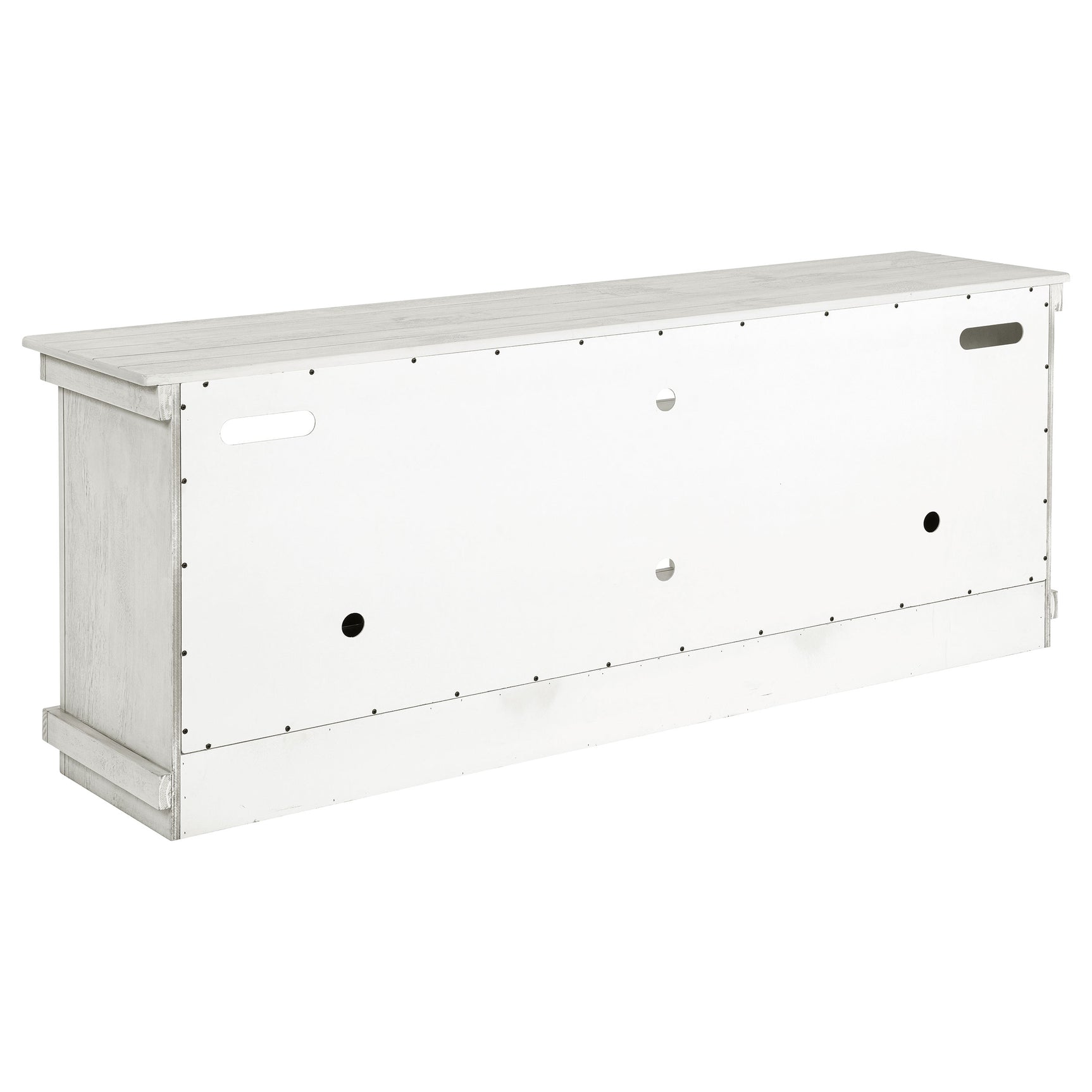 Payne 70-inch TV Stand Media Console Distressed White - Tampa Furniture Outlet