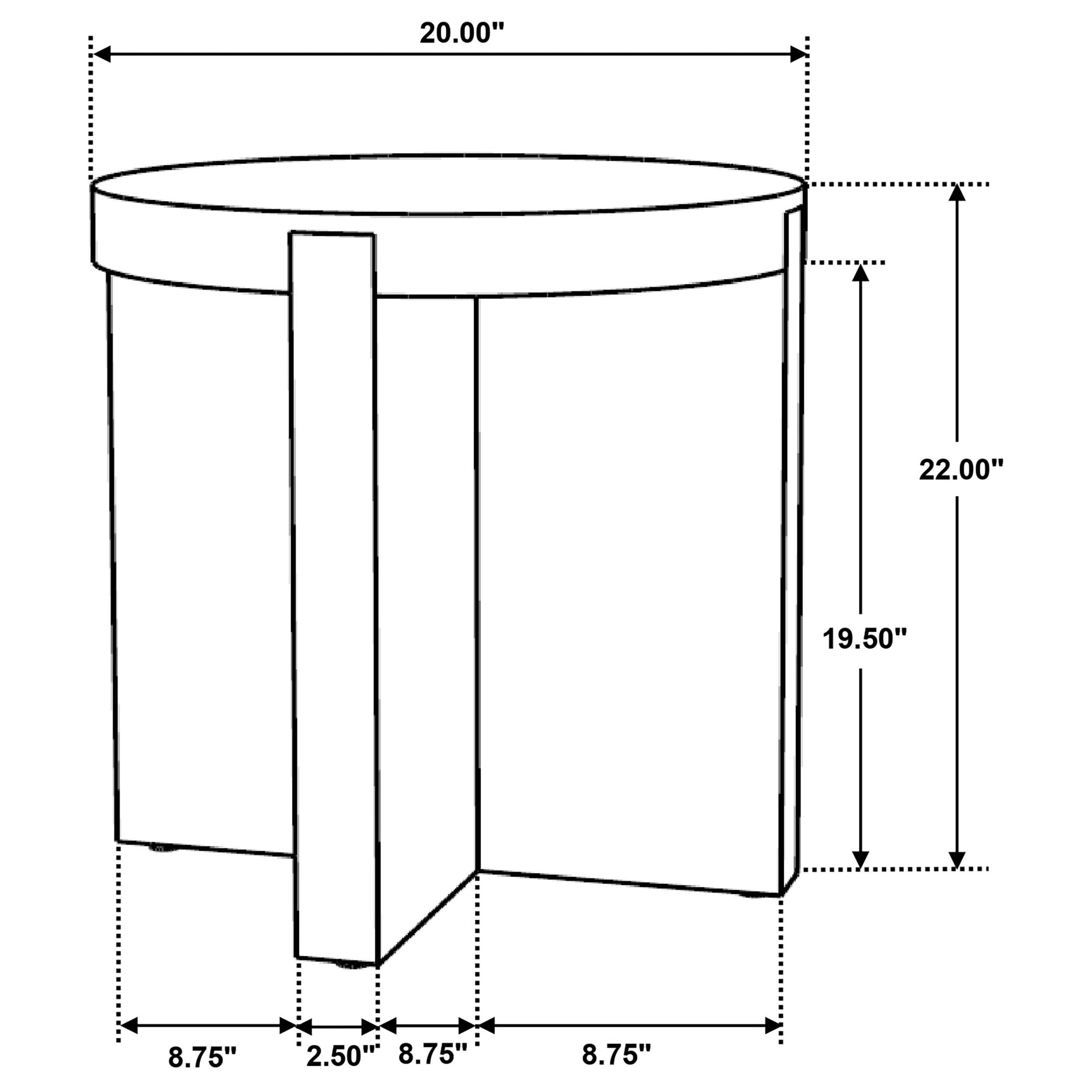 Kinkaid Round Solid Mango Wood End Table Brown - Tampa Furniture Outlet