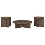 Kinkaid 3-piece Solid Wood Coffee and End Table Set Brown - Tampa Furniture Outlet