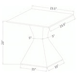 Jenny Glass Top Stainless Steel Side End Table Chrome - Tampa Furniture Outlet